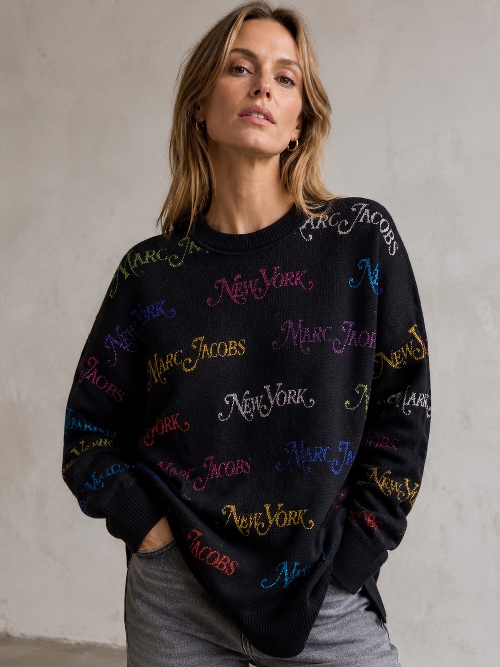 Marc Jacobs x New York Magazine Merino Wool Metallic Sweater XS